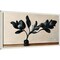 Black Magnolia by Treechild 27-in. W x 14-in. H. Canvas Wall Art Print Framed in White